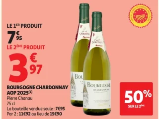 Vin blanc Bourgogne Chardonnay AOP Pierre Chanau