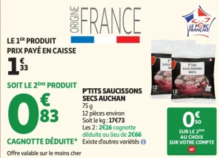 P'TITS SAUCISSONS SECS AUCHAN