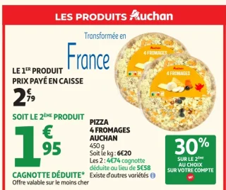Pizza 4 Fromages Auchan