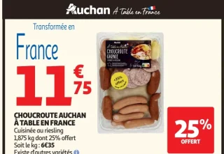 Choucroute Auchan À Table en France
