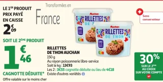 Rillettes de thon Auchan