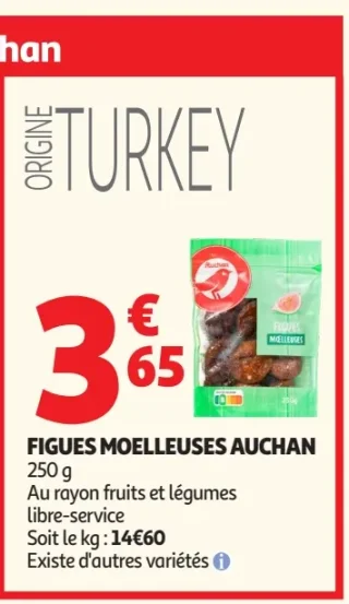 Figues moelleuses Auchan