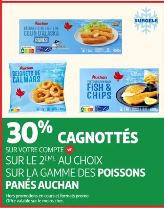 Poissons panés Auchan