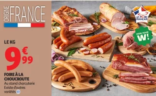 Foire à la choucroute au stand charcuterie