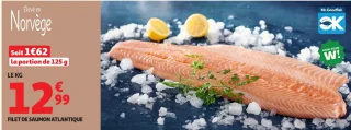 Filet de saumon atlantique élevé en Norvège