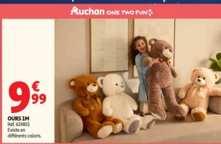 Ours en peluche 1m One Two Fun