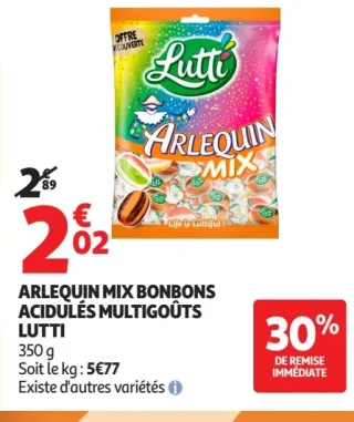Arlequin Mix bonbons acidulés multigoûts Lutti