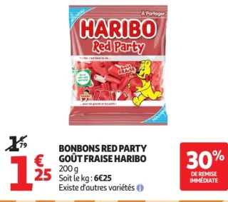 Bonbons Red Party goût fraise Haribo
