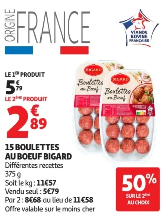 15 BOULETTES AU BOEUF BIGARD