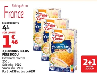 2 cordons bleus Père Dodu