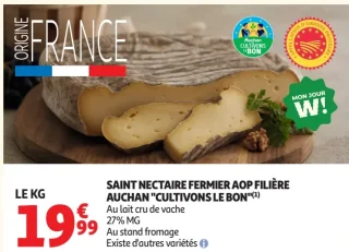 Saint Nectaire fermier AOP Filière Auchan Cultivons le Bon