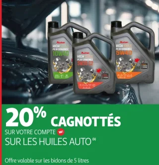 Huiles auto 5L Auchan