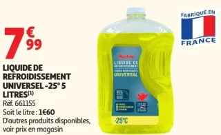 Liquide de refroidissement universel -25° 5L Auchan