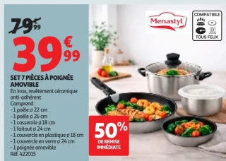 Set 7 pièces à poignée amovible Menastyl