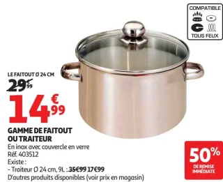 Gamme de faitout ou traiteur (Le faitout Ø 24 cm)