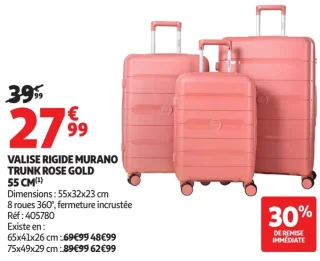 Valise rigide Murano Trunk Rose Gold 55 cm