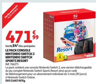 Le pack console Nintendo Switch 2 Nintendo Switch Sports Resort