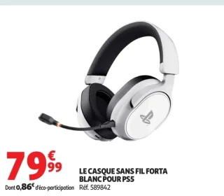 LE CASQUE SANS FIL FORTA BLANC POUR PS5