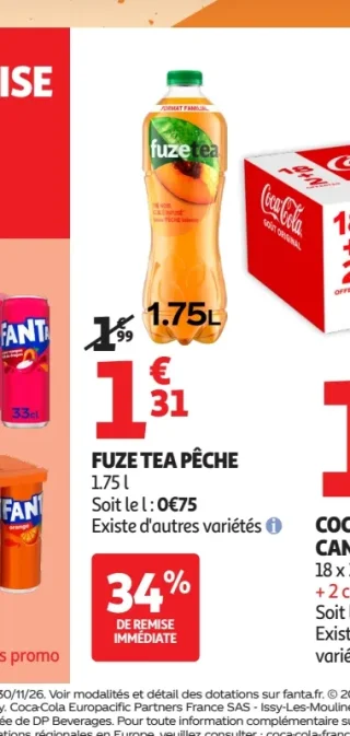 Boisson Fuze Tea Pêche