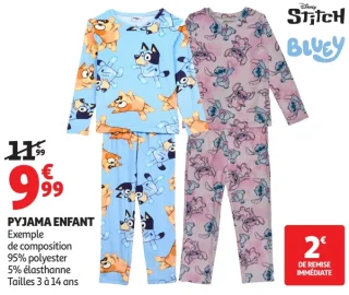 Pyjama enfant Stitch / Bluey
