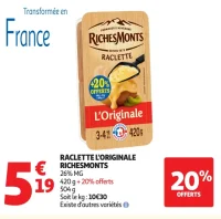 Raclette L'Originale Richesmonts