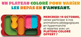 Plateau coloré pour enfants Auchan