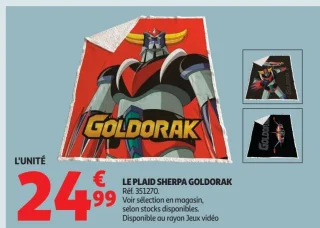 Le plaid Sherpa Goldorak