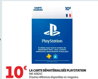 La carte dématérialisée Playstation