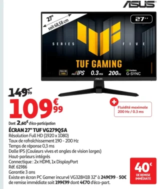 Écran 27" Asus TUF VG279Q5A
