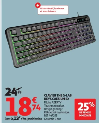 Clavier gaming filaire The G-Lab Keys Caesium EX