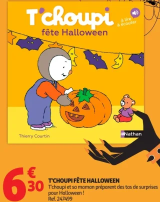 Livre T'choupi fête Halloween Nathan