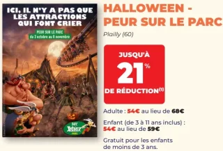 Billet adulte Parc Astérix - Halloween - Peur sur le Parc