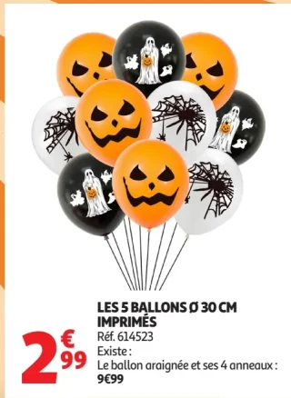 Les 5 ballons Ø 30 cm imprimés