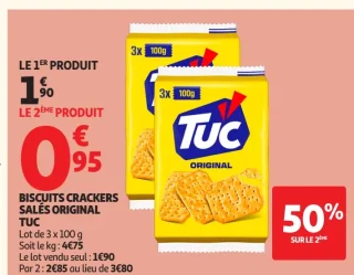 Biscuits crackers salés original TUC
