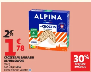 Crozets au sarrasin Alpina Savoie