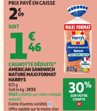 American Sandwich Nature Maxi Format Harrys
