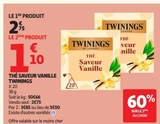Thé Saveur Vanille Twinings