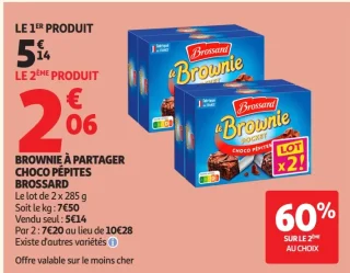 Brownies choco pépites Brossard