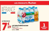 Lait demi-écrémé Auchan