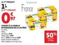 Yaourt à la vanille de Madagascar La Laitière