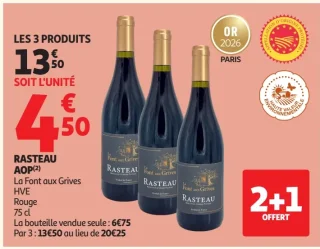 Vin rouge Rasteau AOP La Font aux Grives