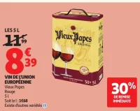 Vin rouge de l'Union Européenne Vieux Papes