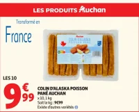 Colin d'Alaska poisson pané Auchan