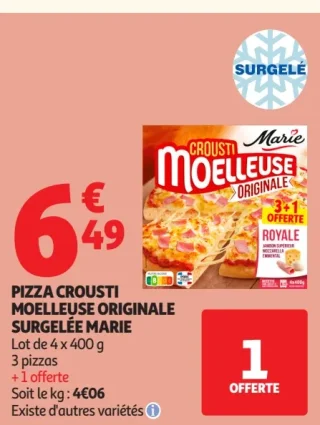 Pizza Crousti Moelleuse originale surgelée Marie