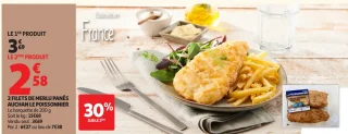 2 Filets de merlu panés Auchan Le Poissonnier