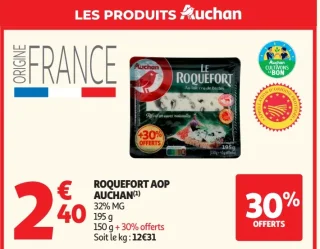 Roquefort AOP Auchan