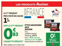 P'tits saucissons secs Auchan