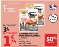 Jambon de dinde fumé Halal Oriental Viandes