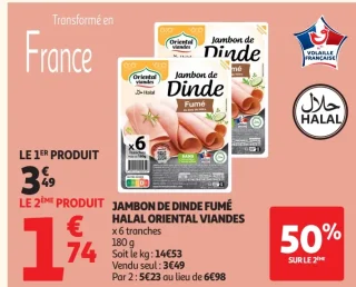 Jambon de dinde fumé Halal Oriental Viandes