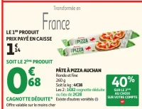 Pâte à pizza Auchan